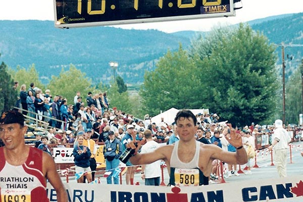 David Glover finish at Ironman Canada in 1997
